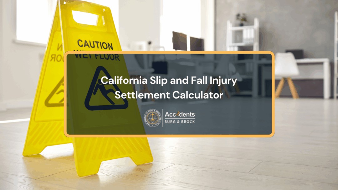 California slip and fall injury settlement calculator