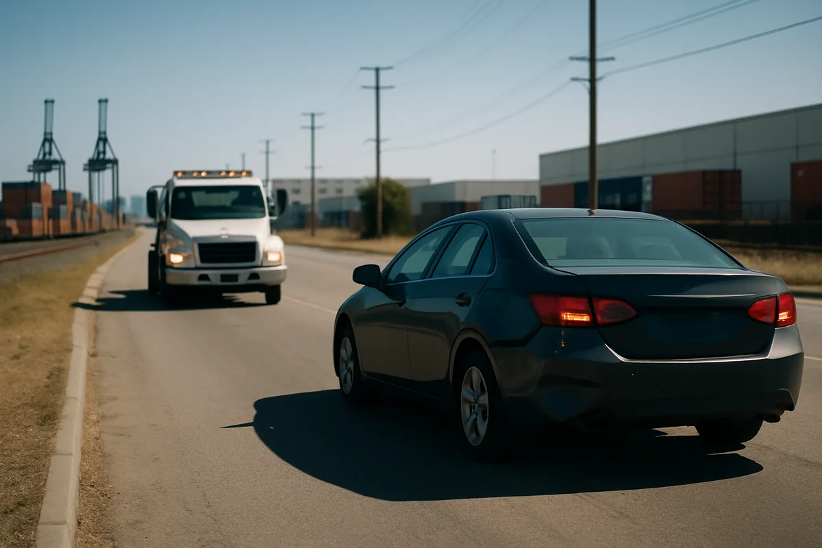 personal injury scene on a Carson road