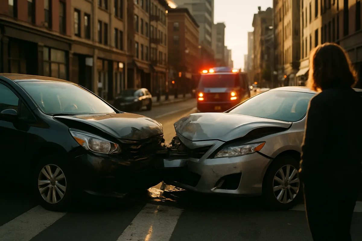 personal injury scene on a Compton road