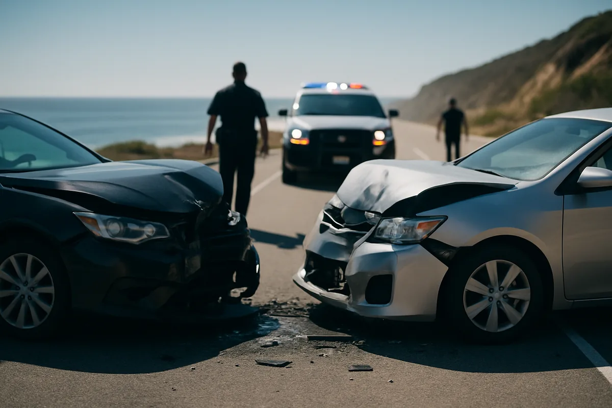 personal injury scene on a El Segundo road