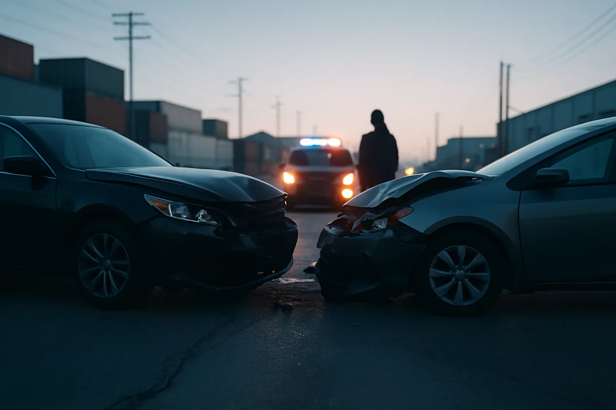 personal injury scene on a Glendale road