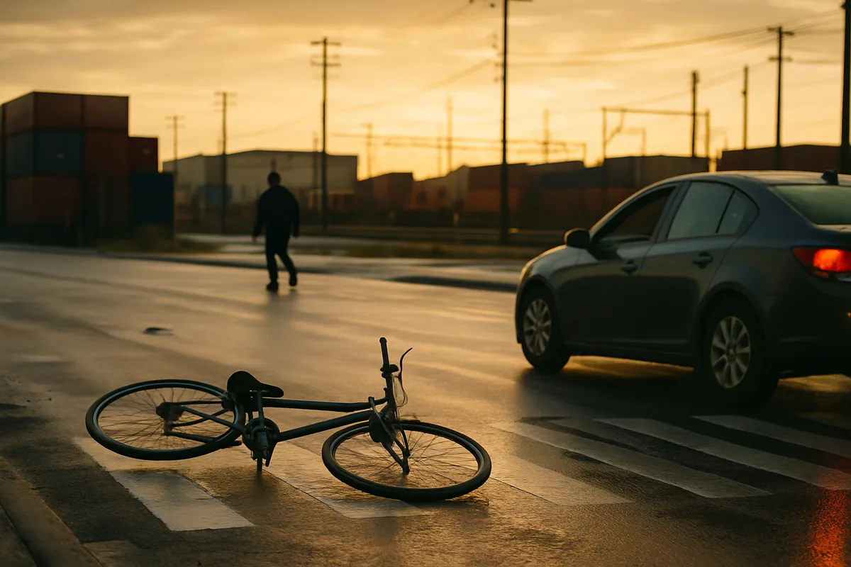 personal injury scene on a Huntington Park road