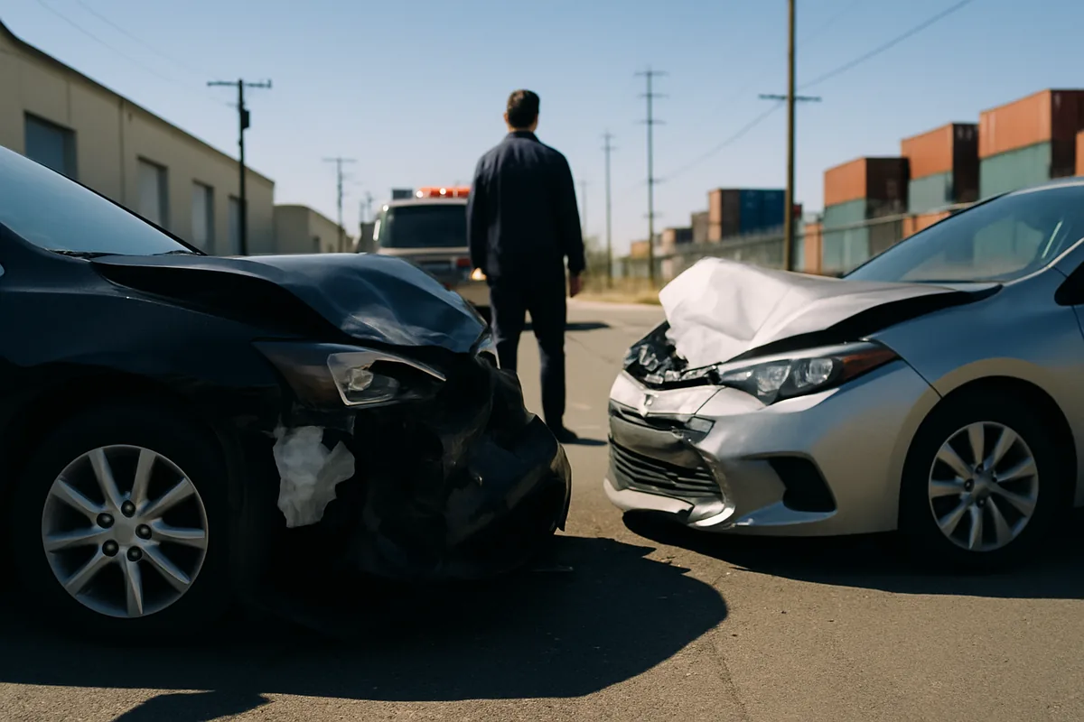personal injury scene on a Pasadena road