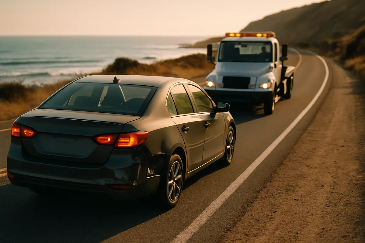 personal injury scene on a Santa Monica road