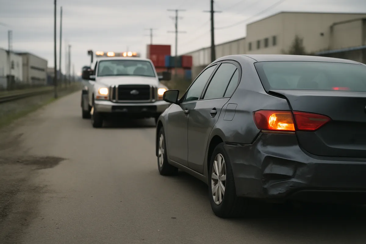 personal injury scene on a Watts road
