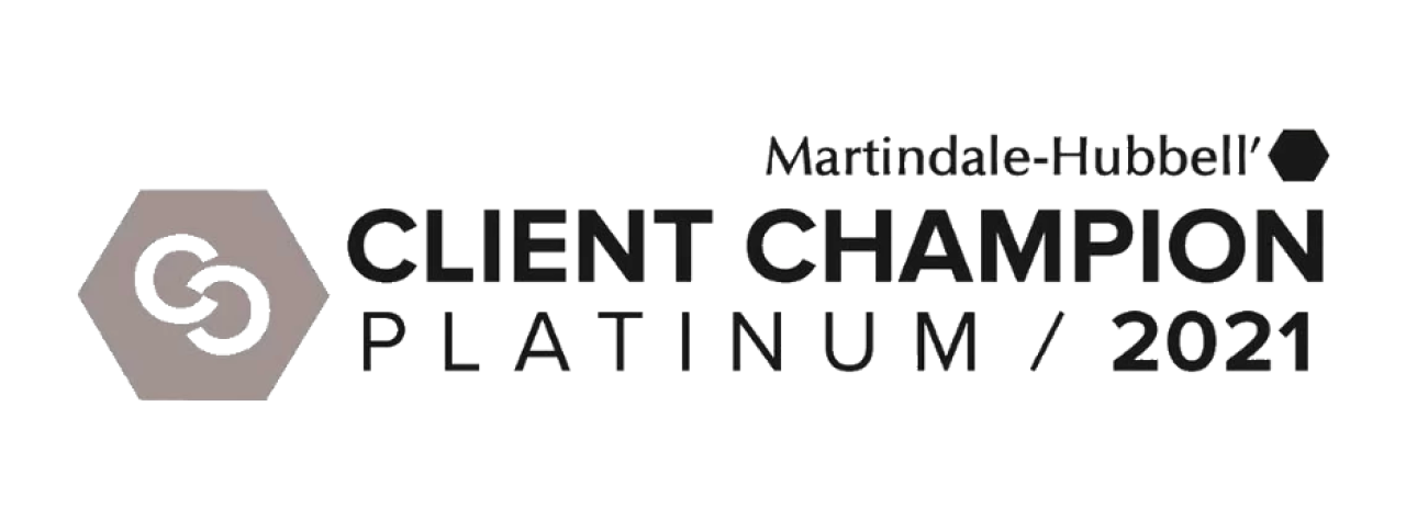 Martindale-Hubbell Client Champion Platinum 2022 — Cameron Yadidi Brock